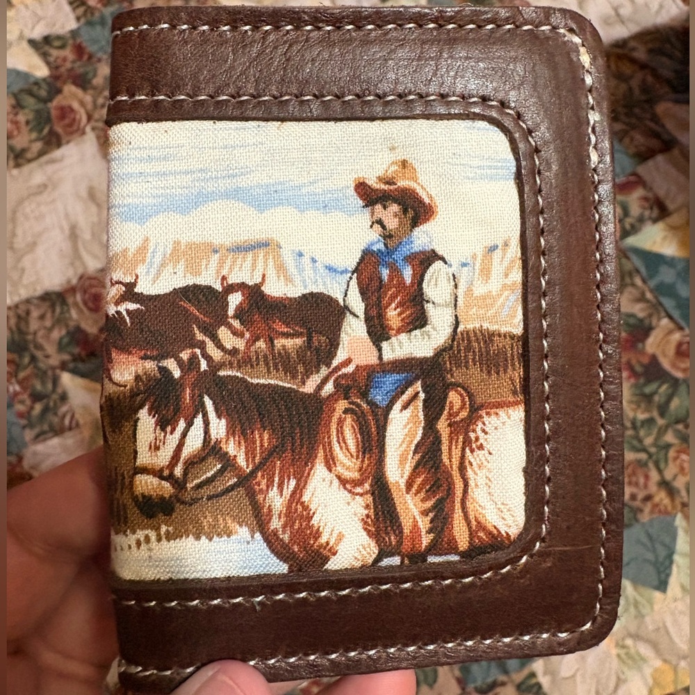 Crimson Willow All Leather Cowboy Wallet